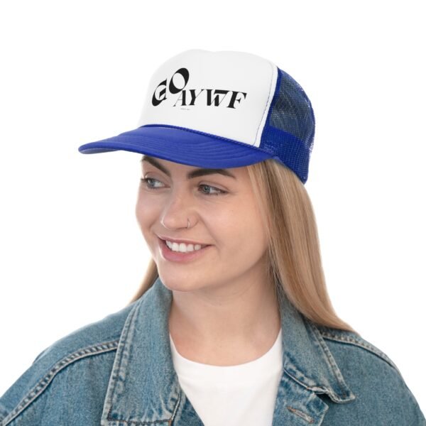 Stylish unisex Trucker Cap - GO AYWF - Trendy Hat for Outdoor Lovers, Perfect for Casual Wear, Gifts, Festivals, and Parties, LGBTQIA - Image 15