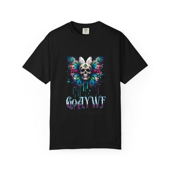 Brand Skull Butterfly T-Shirt - Bohemian Style Tee, Unisex Graphic Tee, Vintage-Inspired Shirt, Festival Wear, Gift for Music Lovers, LGBTQIA - Image 13