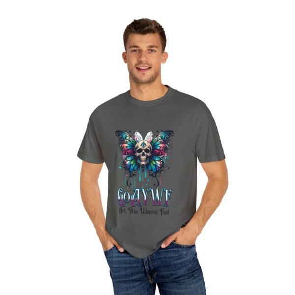 Brand Skull Butterfly T-Shirt - Bohemian Style Tee, Unisex Graphic Tee, Vintage-Inspired Shirt, Festival Wear, Gift for Music Lovers, LGBTQIA - Image 8