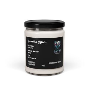 White Sage & Lavender soy organic candle, reusable glass jar, for him and her, relaxing long lasting, holiday and birthday, gift ideas, nirvana