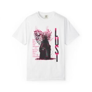 Artistic Unisex T-Shirt with Lust Design, Unique Graphic Tee for Self-Expression, Perfect Gift for Birthdays, Anniversaries, and Art Lovers, LGBTQIA