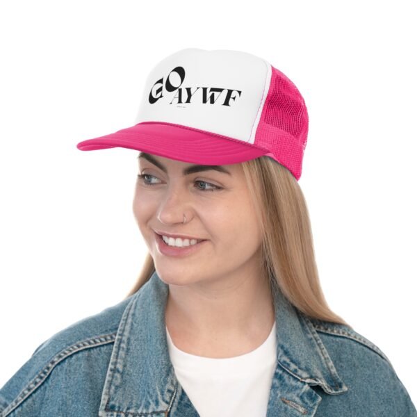 Stylish unisex Trucker Cap - GO AYWF - Trendy Hat for Outdoor Lovers, Perfect for Casual Wear, Gifts, Festivals, and Parties, LGBTQIA - Image 4