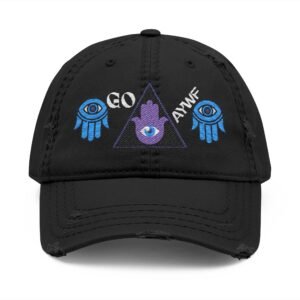 Trendy Distressed Unisex Hat | GO AYWF Embroidered Cap, Casual Fashion, Gift for Dads, Streetwear Accessory, Summer Style, Relaxed Fit Hat