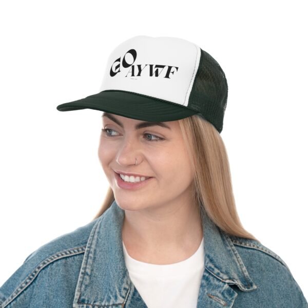 Stylish unisex Trucker Cap - GO AYWF - Trendy Hat for Outdoor Lovers, Perfect for Casual Wear, Gifts, Festivals, and Parties, LGBTQIA - Image 7