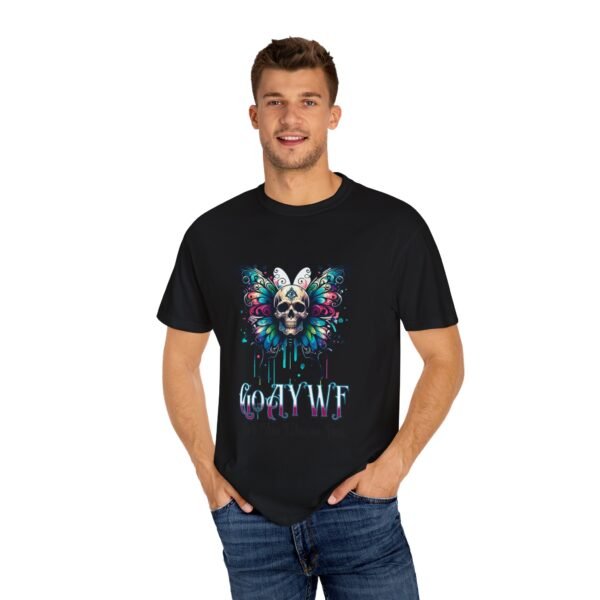 Brand Skull Butterfly T-Shirt - Bohemian Style Tee, Unisex Graphic Tee, Vintage-Inspired Shirt, Festival Wear, Gift for Music Lovers, LGBTQIA - Image 16