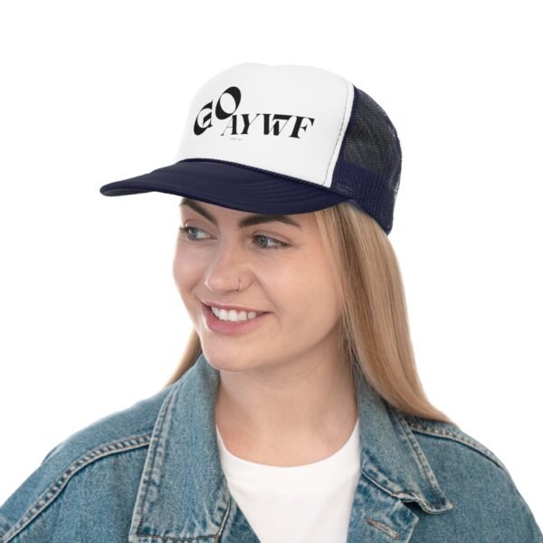Stylish unisex Trucker Cap - GO AYWF - Trendy Hat for Outdoor Lovers, Perfect for Casual Wear, Gifts, Festivals, and Parties, LGBTQIA - Image 10