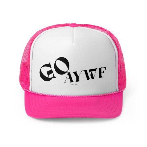 Stylish unisex Trucker Cap - GO AYWF - Trendy Hat for Outdoor Lovers, Perfect for Casual Wear, Gifts, Festivals, and Parties, LGBTQIA - Image 6