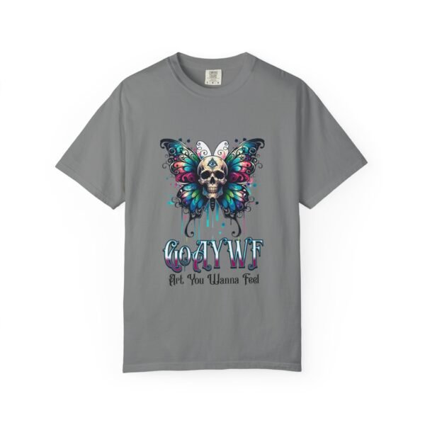 Brand Skull Butterfly T-Shirt - Bohemian Style Tee, Unisex Graphic Tee, Vintage-Inspired Shirt, Festival Wear, Gift for Music Lovers, LGBTQIA - Image 9