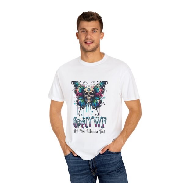 Brand Skull Butterfly T-Shirt - Bohemian Style Tee, Unisex Graphic Tee, Vintage-Inspired Shirt, Festival Wear, Gift for Music Lovers, LGBTQIA - Image 4