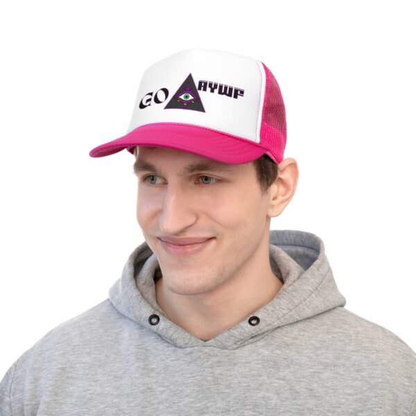 Mystical Trucker Cap with Eye Design, Brand, Trendy Outdoor Hat for Festivals, Unique Gift for Adventurers, Statement Accessory - Image 4