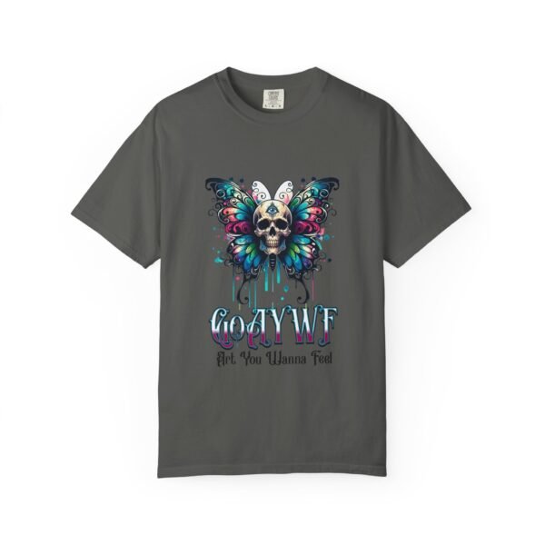 Brand Skull Butterfly T-Shirt - Bohemian Style Tee, Unisex Graphic Tee, Vintage-Inspired Shirt, Festival Wear, Gift for Music Lovers, LGBTQIA - Image 5