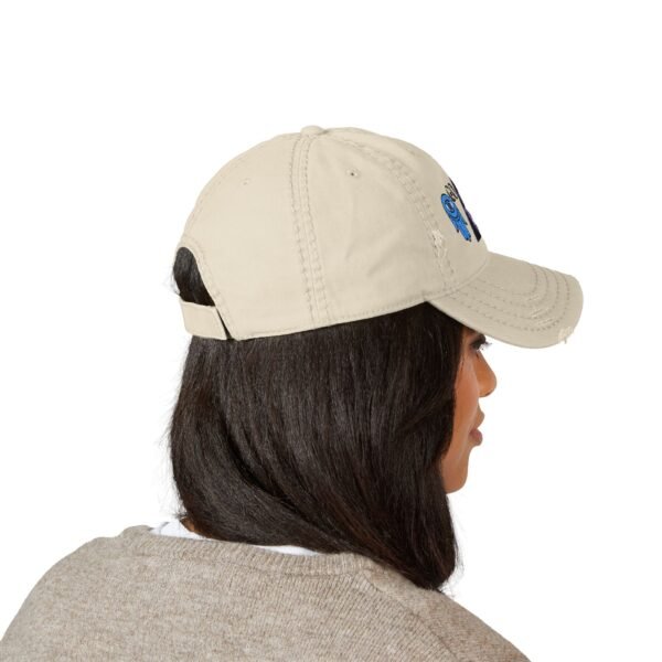 Distressed Graphic Dad Hat, Boho Hat, Casual Embroidered Cap, Unisex Fashion Accessory, Gift for Him or Her, Festival Headwear LGBTQIA - Image 3