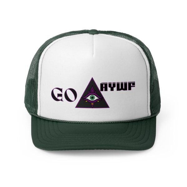 Mystical Trucker Cap with Eye Design, Brand, Trendy Outdoor Hat for Festivals, Unique Gift for Adventurers, Statement Accessory - Image 9