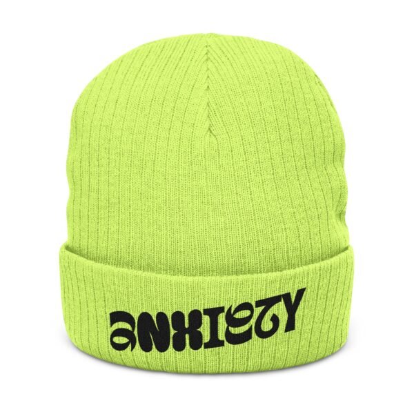 Embroidered Ribbed Beanie - casualwear, Control Freak Gift, Cold Weather Accessory, Trendy Streetwear, Unisex Beanie, LGBTQIA - Image 9