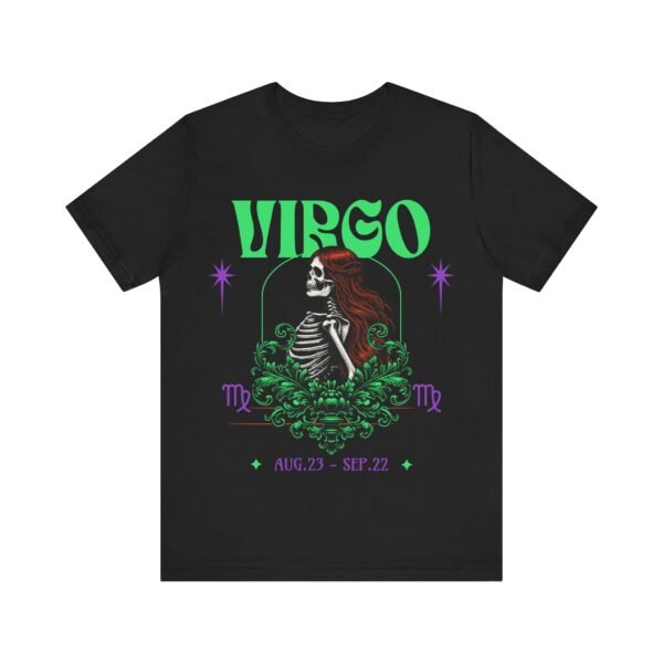 Virgo Skeleton Graphic Tee | Unisex Astrology T-Shirt, Astrology Gift, Zodiac Shirt, Halloween Apparel, Birthday Gift