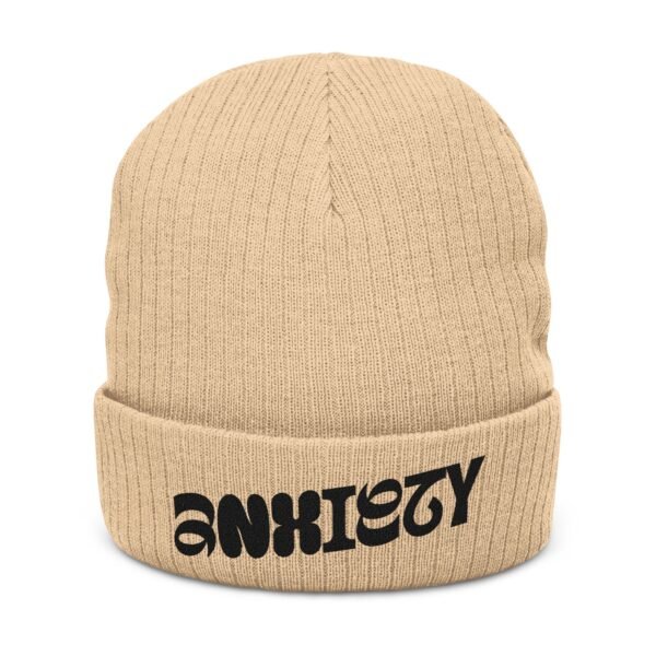 Embroidered Ribbed Beanie - casualwear, Control Freak Gift, Cold Weather Accessory, Trendy Streetwear, Unisex Beanie, LGBTQIA - Image 3