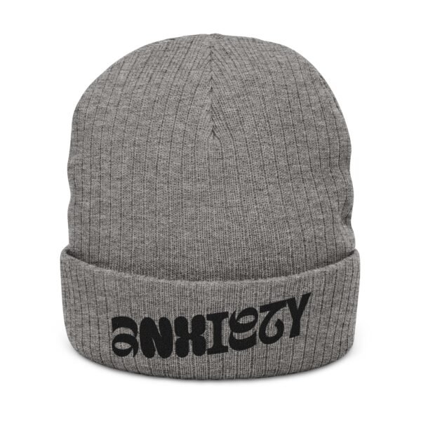Embroidered Ribbed Beanie - casualwear, Control Freak Gift, Cold Weather Accessory, Trendy Streetwear, Unisex Beanie, LGBTQIA