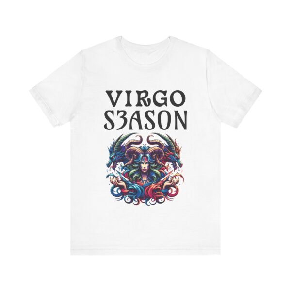 Virgo Season Unisex Jersey Tee - Astrological T-Shirt, Celestial Tee, Zodiac Gift, Astrology Design, Horoscope Apparel - Image 7
