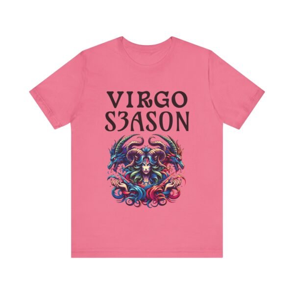 Virgo Season Unisex Jersey Tee - Astrological T-Shirt, Celestial Tee, Zodiac Gift, Astrology Design, Horoscope Apparel - Image 4