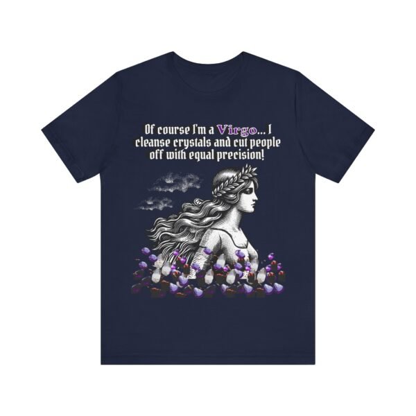Unisex Virgo Crystal Cleanse Tee - Astrology Shirt, Unisex Graphic T-Shirt, Gift for Virgo Friends, Spiritual Wear, Zodiac Apparel - Image 2