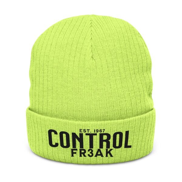 Embroidered Ribbed Beanie - casualwear, Control Freak Gift, Cold Weather Accessory, Trendy Streetwear, Unisex Beanie, LGBTQIA - Image 7