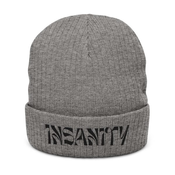Embroidered Ribbed Beanie - casualwear, Control Freak Gift, Cold Weather Accessory, Trendy Streetwear, Unisex Beanie, LGBTQIA - Image 3